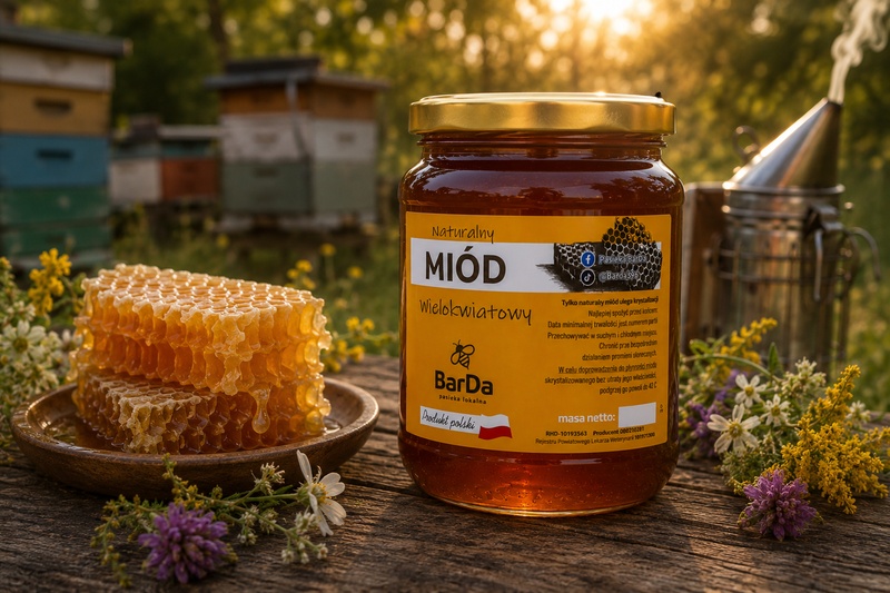 Miód wielokwiatowy BarDa